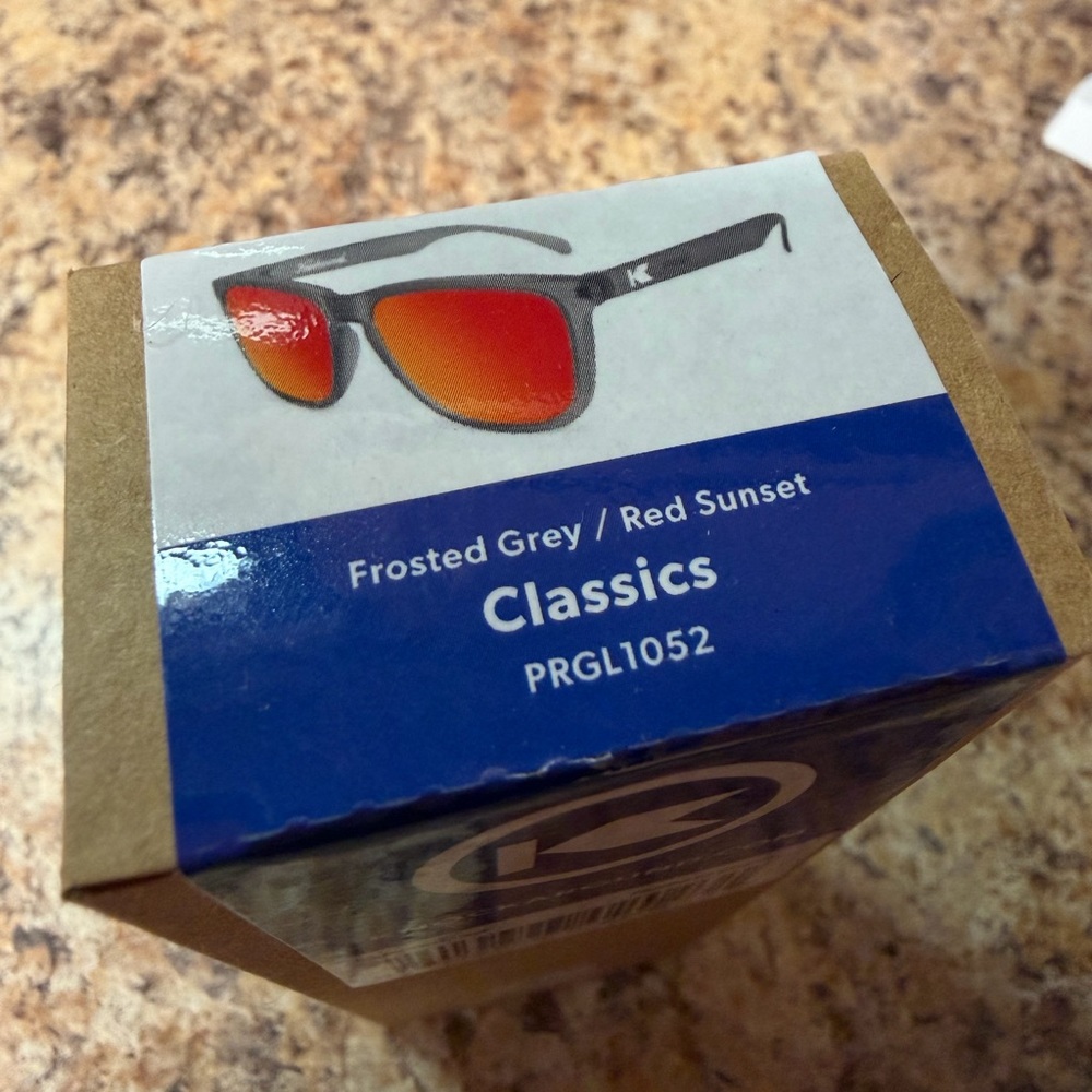 Classics Frosted Grey Sunglasses with Red Sunset Lenses